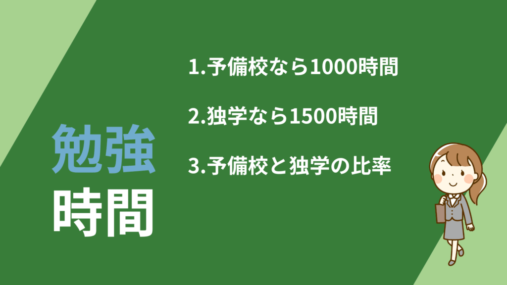 国家一般職の勉強時間は1000～1500時間